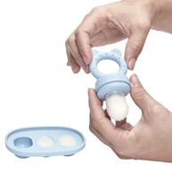 Kit Porta-Frutinhas e Forminha em Silicone Azul - Ideal para Introdução Alimentar - imagem 5