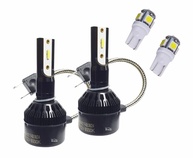 Kit Super LED H7 + T10 8000K: Iluminação Premium para Seu Carro - imagem 1