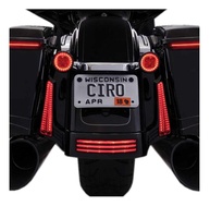 Ilumine Sua Harley: Enchimentos de LED Traseiros Pretos para Sinalização e Freio - imagem 1