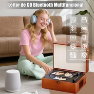 Elyblo Player Portátil CD HIFI: Som Imersivo e Design Retrô para Sua Casa - imagem 3