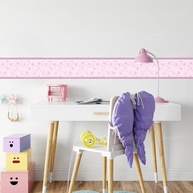 Adesivo de Parede Infantil Dinossauro Rosa - Decoração Lúdica para Quarto de Menina - imagem 2