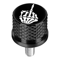 Parafuso de Assento Crânio Dedo Médio Preto para Harley Davidson 1996-2023 - Aço Inox 1/4"-20 - imagem 1