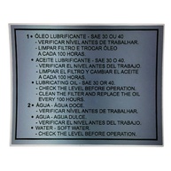 Placa de Instrução Yanmar Agritech: Lubrificante e Água Essenciais para sua Máquina - imagem 1