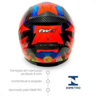 Capacete Fox GTX Laranja Fechado com Óculos Integrado - Segurança e Estilo para Você! - imagem 5
