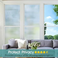 Película de Privacidade 3D para Janela de Vidro Canelado - Adesivo Decorativo com Proteção UV - imagem 4
