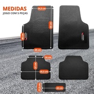 Jogo de Tapetes de Borracha Premium para Corolla 2020-2022 com Logo Bordado - 5 Peças Laváveis e Duráveis - imagem 4