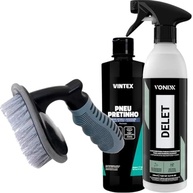 Kit Completo Vonixx & Vintex: Pneu Pretinho, Limpa Pneus e Escova Karbox para Brilho Impecável! - imagem 2