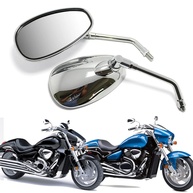 Espelhos Retrovisores Cromados 10mm para Motos Kawasaki, Suzuki e Mais - Visão Ampliada - imagem 1