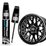 Kit de Reparo de Aros Pretos Foscos - Tinta de Retoque para Rodas de Carro - imagem 2