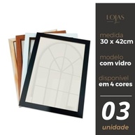 Kit 3 Quadros A3 com Vidro - Moldura Marrom para Diplomas e Certificados - imagem 5