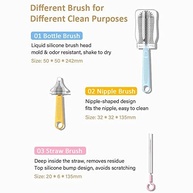 Kit Portátil de Limpeza para Mamadeira 6 em 1 - Escova Extensível, Prateleira Secagem Magnética e Mais - imagem 4