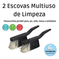 Kit 2 Escovas Multiuso de Limpeza - Vassourinha Portátil para Sofá, Mesa e Estofados - imagem 4