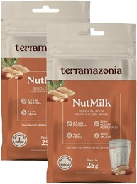 Kit 2X: Bebida Vegetal de Castanha do Pará em Pó NutMilk Sachê Terramazônia 25g - imagem 1