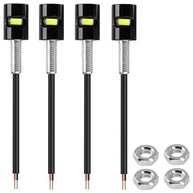 Kit 4 Lâmpadas LED Super Brilhantes 12V para Placa de Carro e Moto - Iluminação 6000K Universal à Prova d'Água - imagem 2