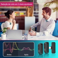 [para Android] ULANZI Microfone de lapela sem fio J12 para telefone USB C, microfone plug-play 2 em 1 com capa de carregamento para telefone entrevista de gravação de vídeo - imagem 5