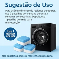 Pastilhas de Limpeza Efervescentes para Máquina de Lavar Roupas e Louças - Kit com 12 Unidades, Ação Antibacteriana, Remove Odores - imagem 4
