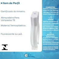 Kit 30 Abraçadeira para Lampada Tubular T8 Fluorescente Led - imagem 5