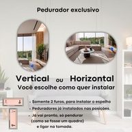 Espelho Oval com LED e Touch Screen 60x40cm - Iluminação Moderna para Banheiro e Quarto - imagem 4