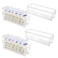 Kit de Armazenamento para Leite Materno Vtopmart - 4 Caixas Transparentes com Alça para Geladeira e Freezer - imagem 2
