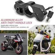 Trava de Guidão Antirroubo para Moto e Scooter: Segurança Imbatível em Liga Leve (Preto) - imagem 3