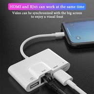 Adaptador Lightning para HDMI: TV 1080P + LAN - imagem 2