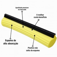 Refil para Mop Rodo Mágico Espuma Premium - Alta Absorção e Limpeza Eficiente - imagem 5