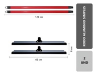 Rodo de Alumínio 60cm com Cabo EVA - Secagem Rápida e Eficiente para Limpeza Doméstica - imagem 3