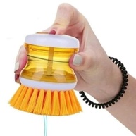 Escova de Limpeza com Recipiente para Detergente - Design Anatômico e Cerdas Sobrepostas para Louças e Objetos Cortantes (Azul Claro) - imagem 3