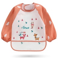 Babador Impermeável Infantil, Manga Longa com Velcro, Bolso para Migalhas, Design Divertido - imagem 1