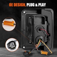 Luzes Traseiras LED MAYELLO para Jeep Wrangler JK/JKU 2007-2018 - Lente Fumê com Freio, Ré e Luz de Corrida (2 Peças) - imagem 5