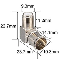 Conector Coaxial F Macho/Fêmea 90°: Conexão Rápida e Sólida para sua TV e Dispositivos - imagem 3