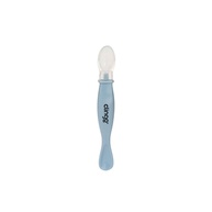 Colher de Silicone com Ponta Dupla Azul-Marinho - Segura, Macia e Ideal para Bebês - imagem 1