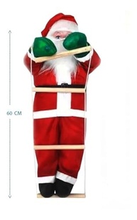 Papai Noel Subindo Escada - Enfeite Natalino Animado para Decoração Mágica - imagem 2