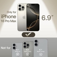 JETech Capa Magnética Ultra Fina para iPhone 16 Pro Max (6.9") | MagSafe, Proteção Câmera, Fosca Leve - imagem 3