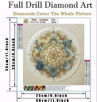 Kits de Pintura de Diamante 5D Mandala - Artesanato Criativo para Adultos e Crianças | Kit Completo com Tela 30x30cm - imagem 5
