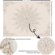 Tapeçaria Floral Mandala Boho - Decoração de Parede Estilo Mandala para Quarto e Sala - imagem 3