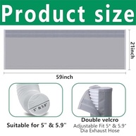 Manga de Isolamento Térmico para Mangueira de Ar Condicionado Portátil - 147cm, 12,7cm a 15cm, Fácil Instalação com Velcro - imagem 3