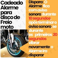 Trava Alarme Cadeado Antifurto para Moto e Bike: Proteção Sonora e Segurança Máxima! - imagem 4