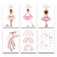 Quadro Decorativo Bailarina - Quadro Infantil para Quarto de Menina com Moldura Premium - imagem 2