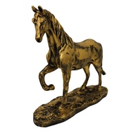 Enfeite de Resina Cavalo Dourado - Decoração Elegante para Mesa, Casa e Escritório - imagem 1