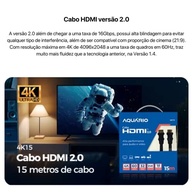 Cabo HDMI 2.0 4K 3D 15 Metros: Conexão Premium para Sua Experiência Visual! - imagem 3