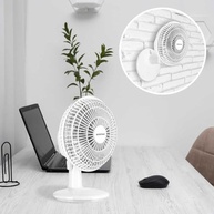 Ventilador Mini Turbo 20cm Branco Prata 127V - Potência Compacta para Ambientes Pequenos - imagem 3