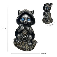 Gato Bruxo Wicca - Estátua em Resina para Decoração Mística e Gótica - imagem 4