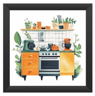 Kit 4 Quadros 18x18 cm para Cozinha Moderna | Decoração Elegante e Sustentável - imagem 4