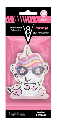 V8 Perfumador de Ambientes para Carro em Sachê - Aroma Morango Rosa - imagem 1