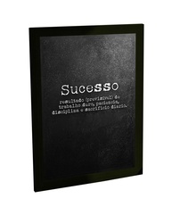 Quadro Decorativo Frases Motivacionais - Definição de Sucesso para Escritório e Quarto - imagem 1