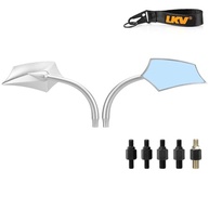 Espelhos Retrovisores LKV 360° para Moto: Universal 8mm/10mm - Estilo e Segurança para Harley, Honda, Yamaha e Mais! - imagem 2