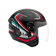 Capacete Fly Jet HG Vortex Preto/Vermelho - Segurança e Estilo para Sua Moto - imagem 1