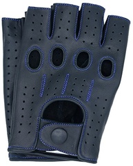Riparo Motorsports Luvas masculinas de couro sem forro para motociclismo, Black/Blue Thread, X-Large - imagem 2