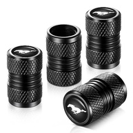 Tampas de Válvula de Pneu Premium para Ford Mustang e Veículos Universais - Proteção e Estilo (Preto - 4 Peças) - imagem 2